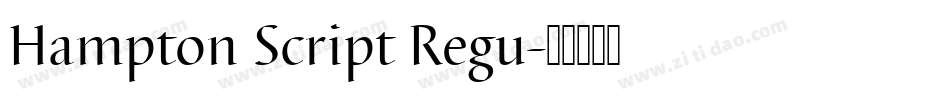 Hampton Script Regu字体转换